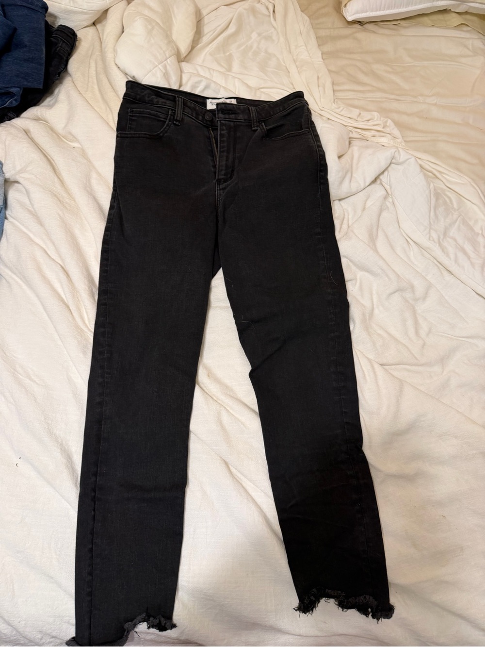 Abercrombie & Fitch Black Straight-Leg Jeans
